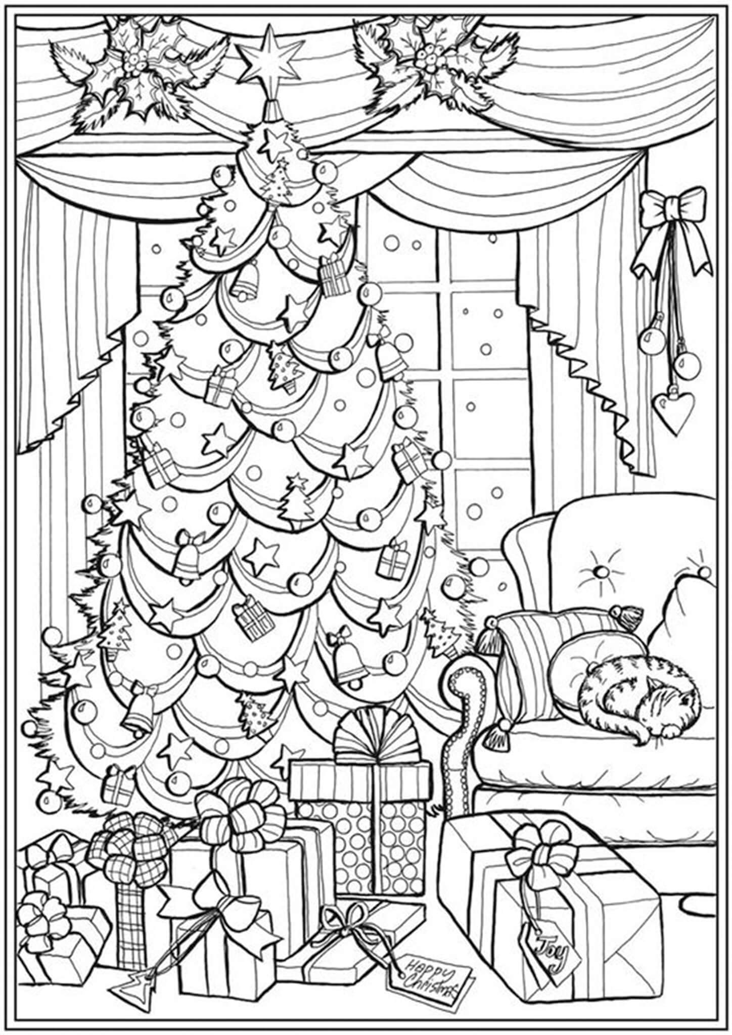 10 Free Printable Christmas Coloring Pages For Adults Bratz Coloring
