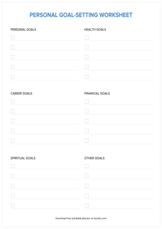 12 Printable Goal Setting Templates And Worksheets In PDF Worksheets 12 Printable Goal Setting Templates And Worksheets In PDF Worksheets
