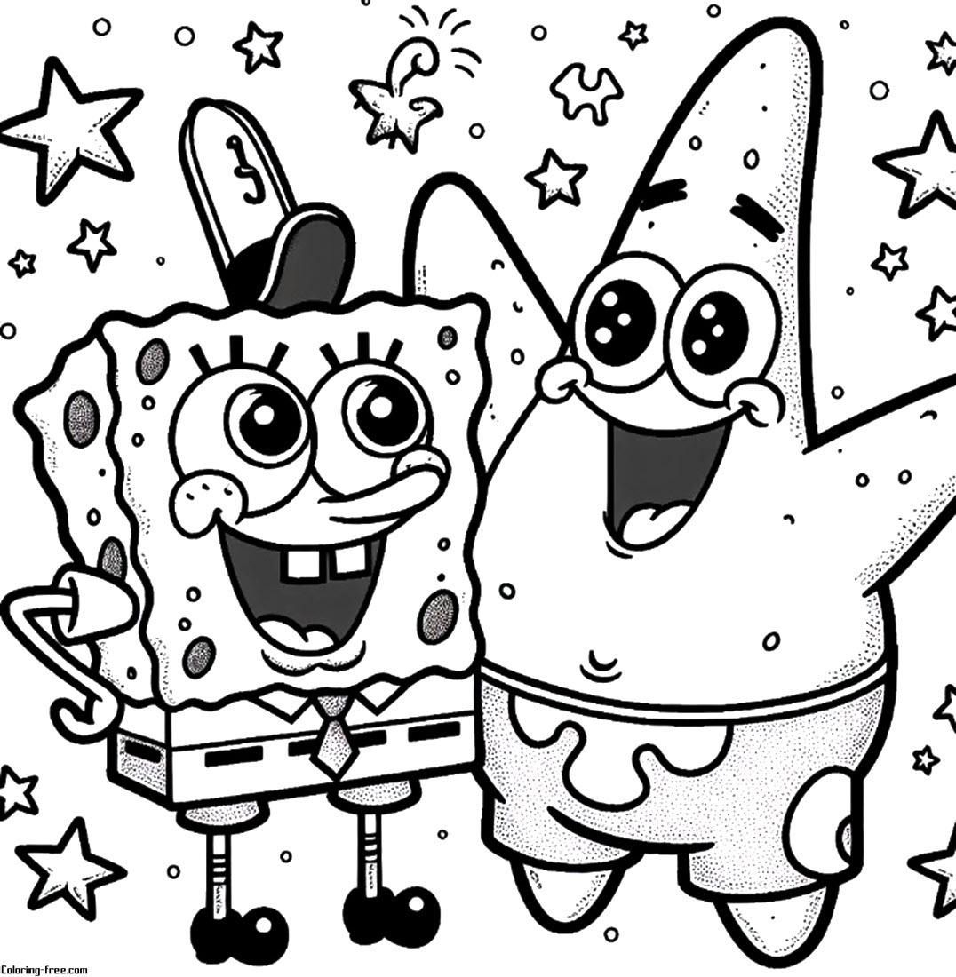 18 SpongeBob Coloring Pages 2024 Free Unique Printables Stitch 