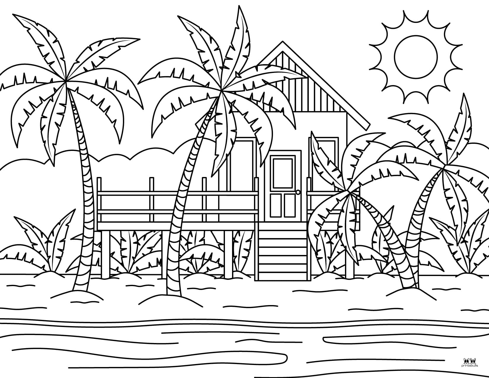25 Free Printable Beach Coloring Pages Bilarasa
