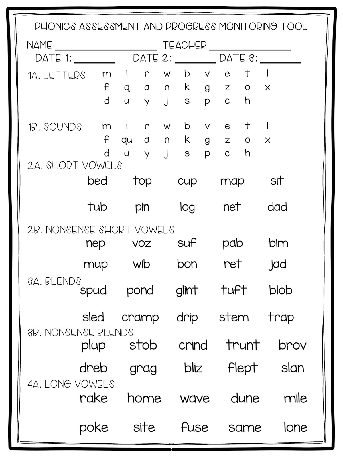 2Nd Grade Snickerdoodles Free Printable Phonics Assessments Free 