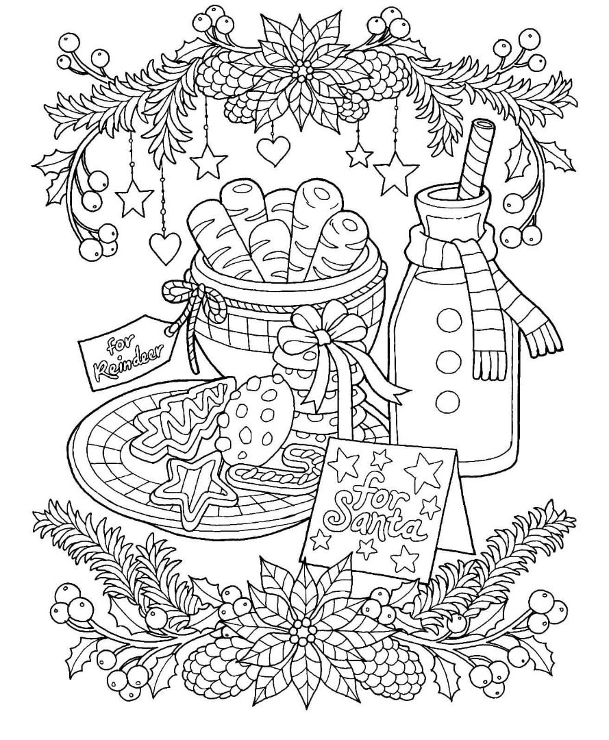 40 Free Printable Christmas Coloring Pages For Adults Info