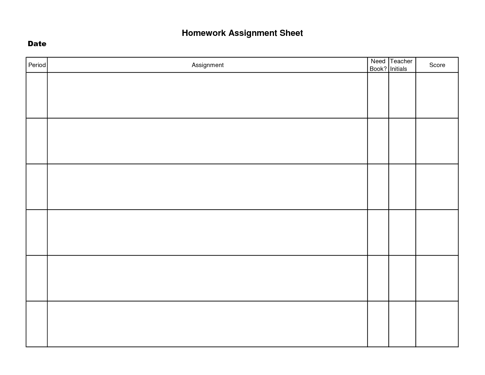 5 Best Images Of Printable Homework Sheets Free Printable Homework 