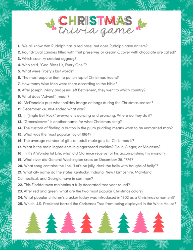 50 Free Christmas Games For Adults Printable Intentional Hospitality