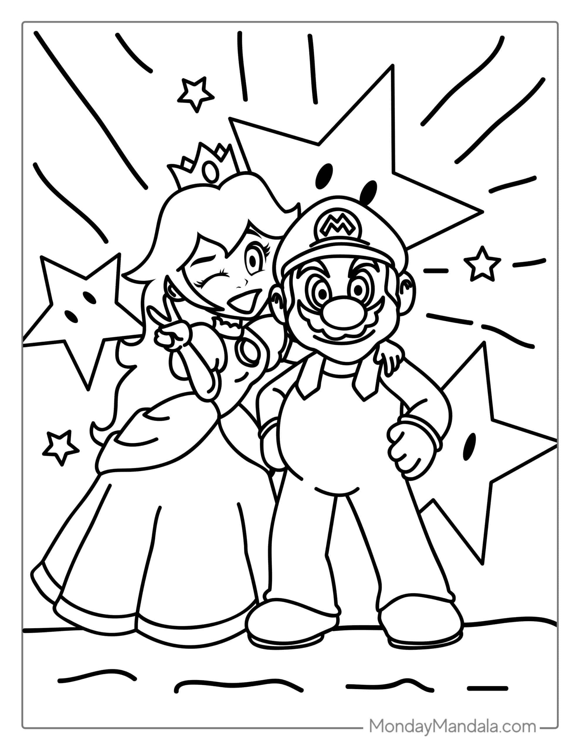 50 Mario Coloring Pages Free PDF Printables Super Mario Coloring
