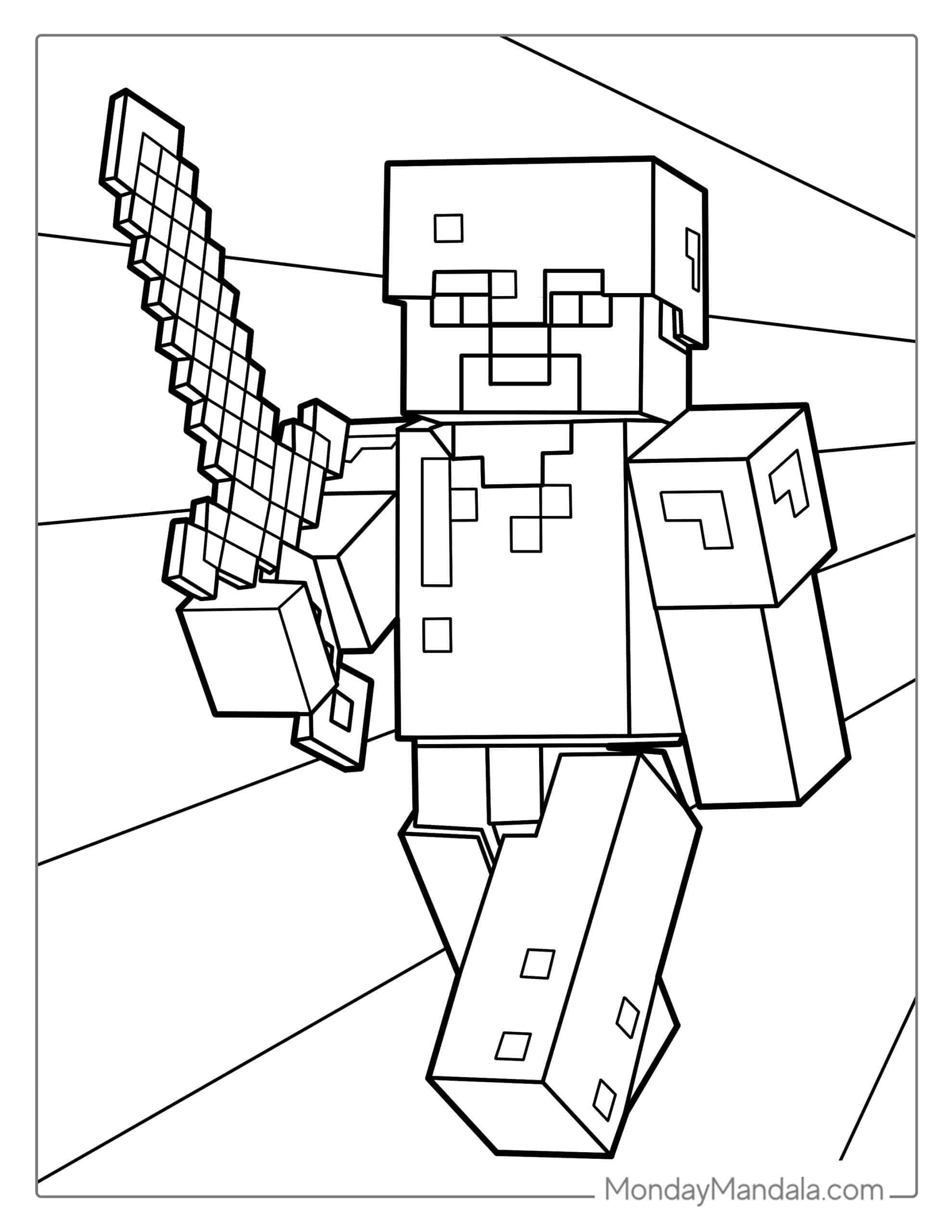 80 Minecraft Coloring Pages Free PDF Printables Minecraft Coloring 