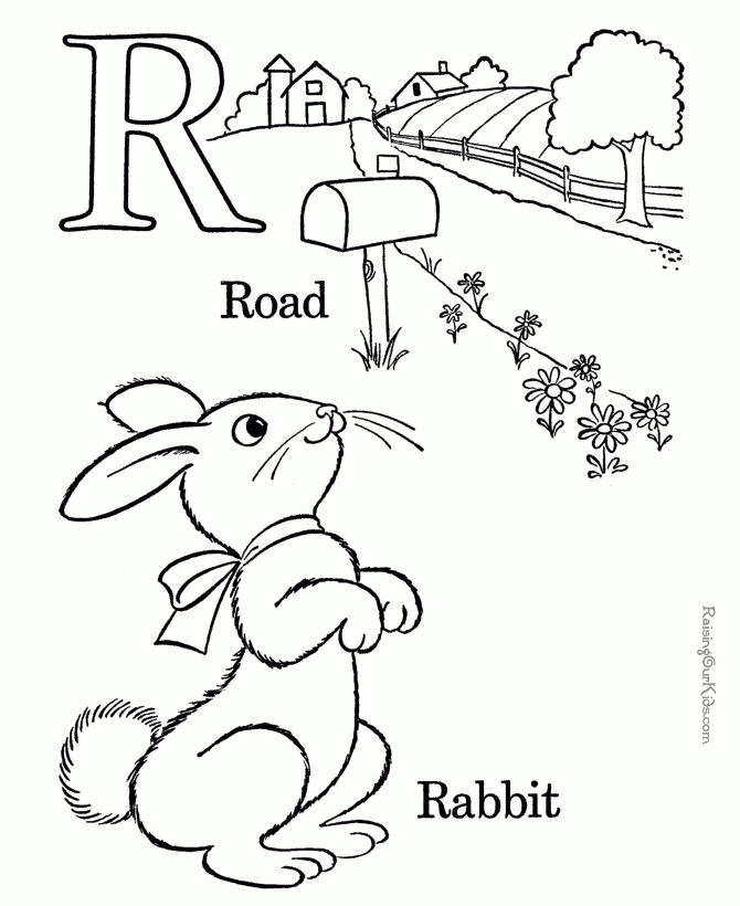 ABC Sheet To Color Letter R 022