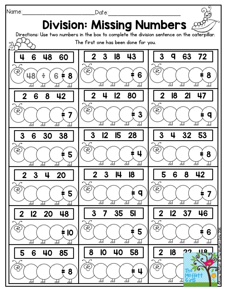 Activity Sheets In Division