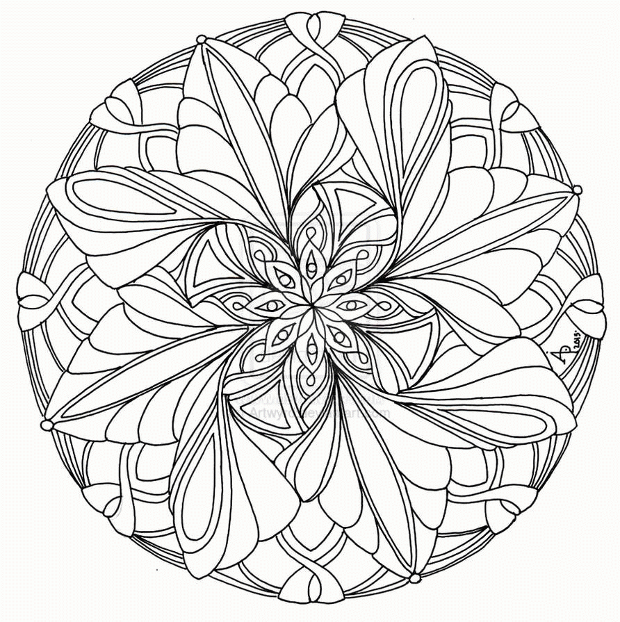 Advanced Mandala Coloring Pages Printable