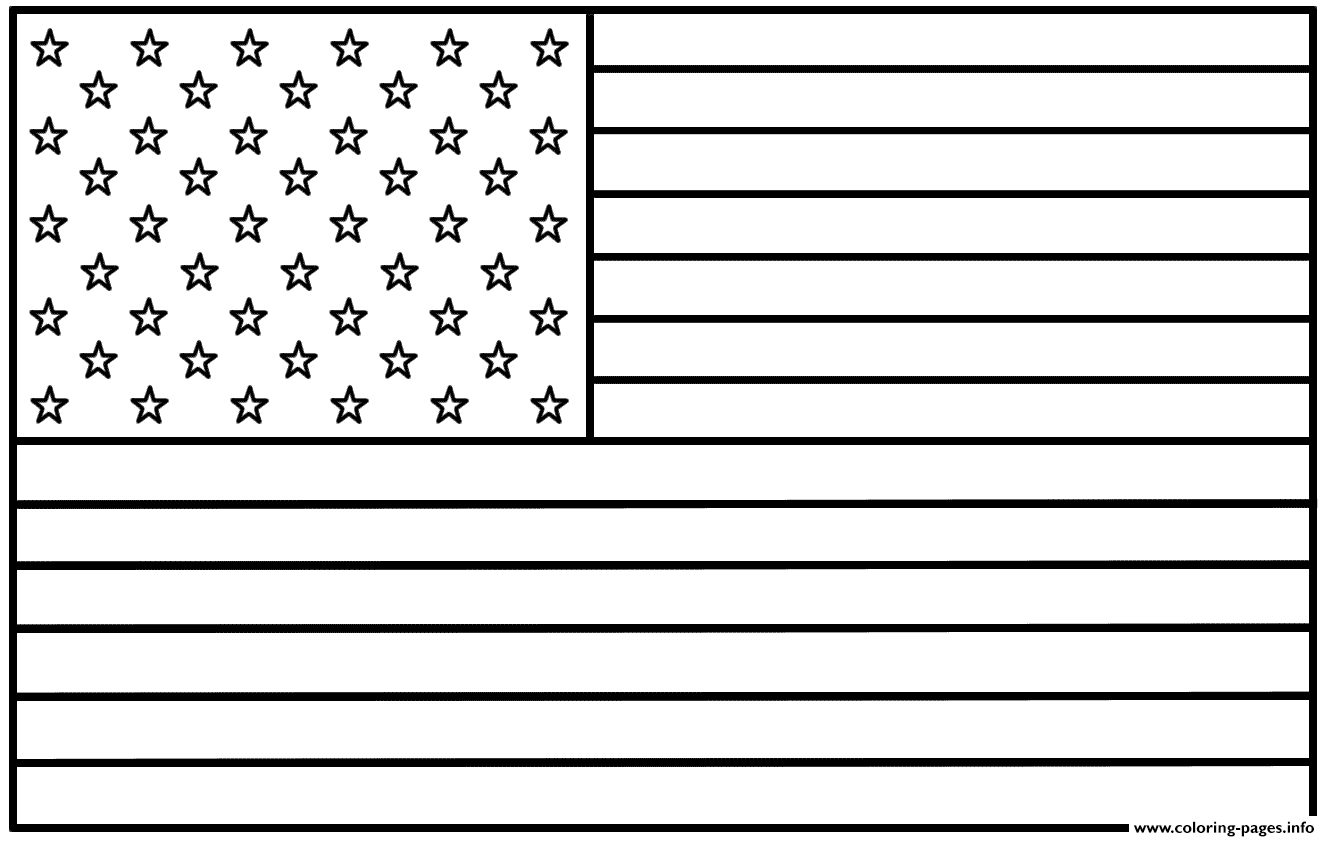American Flag Coloring Page Printable