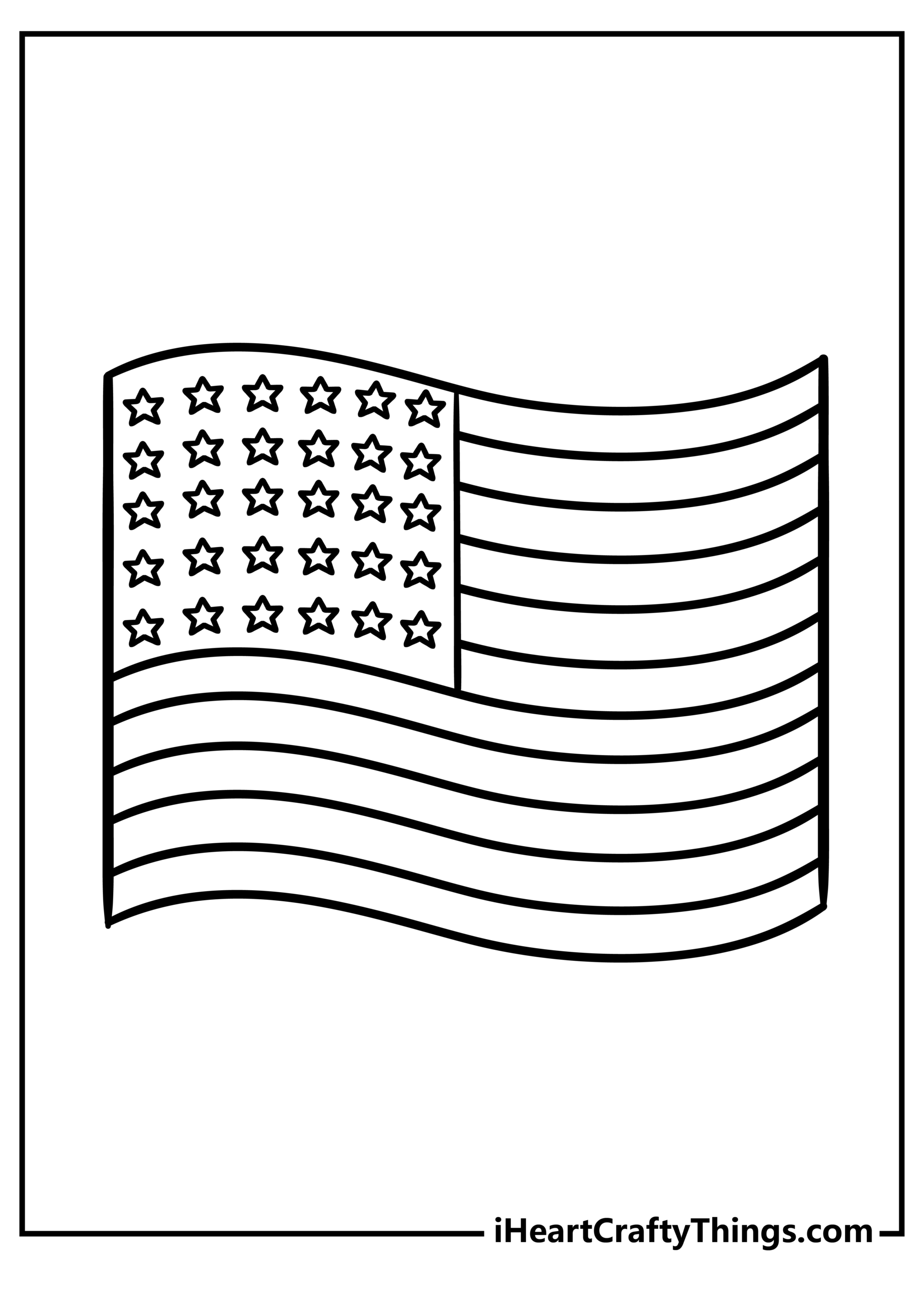 American Flag Printable Coloring Pages A Patriotic Activity For Kids