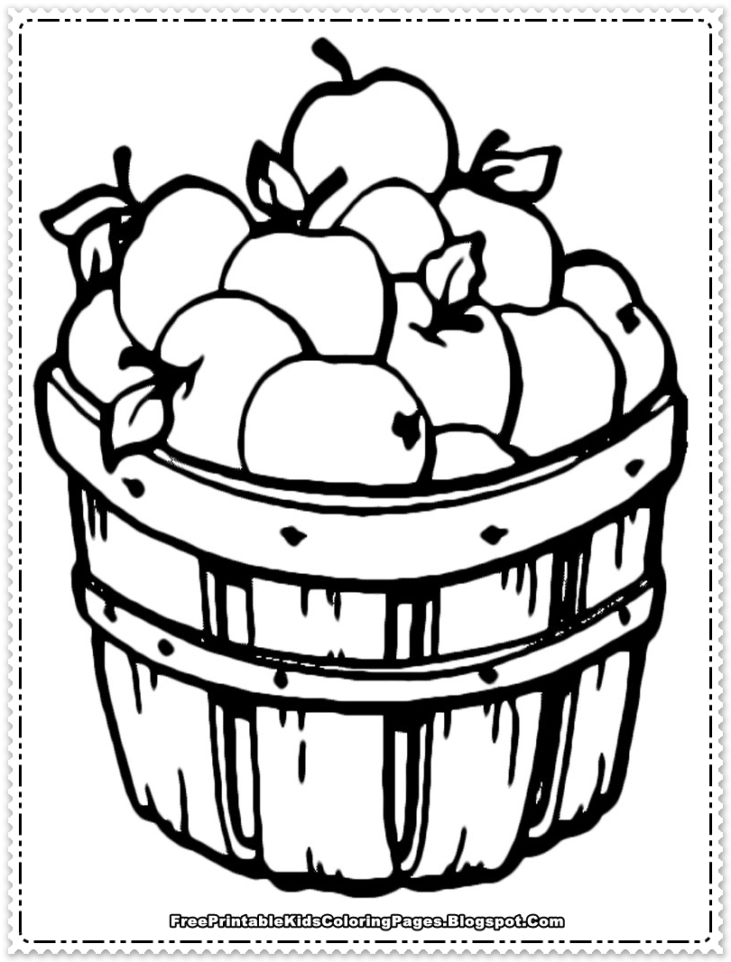 Apple Coloring Sheet Free Printable