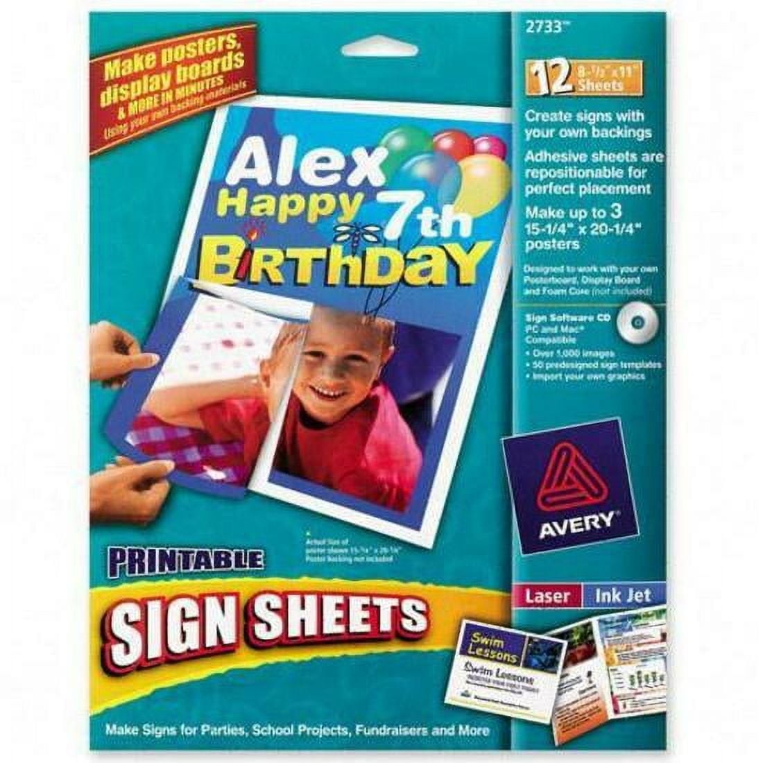 Avery Printable Sign Sheet Walmart