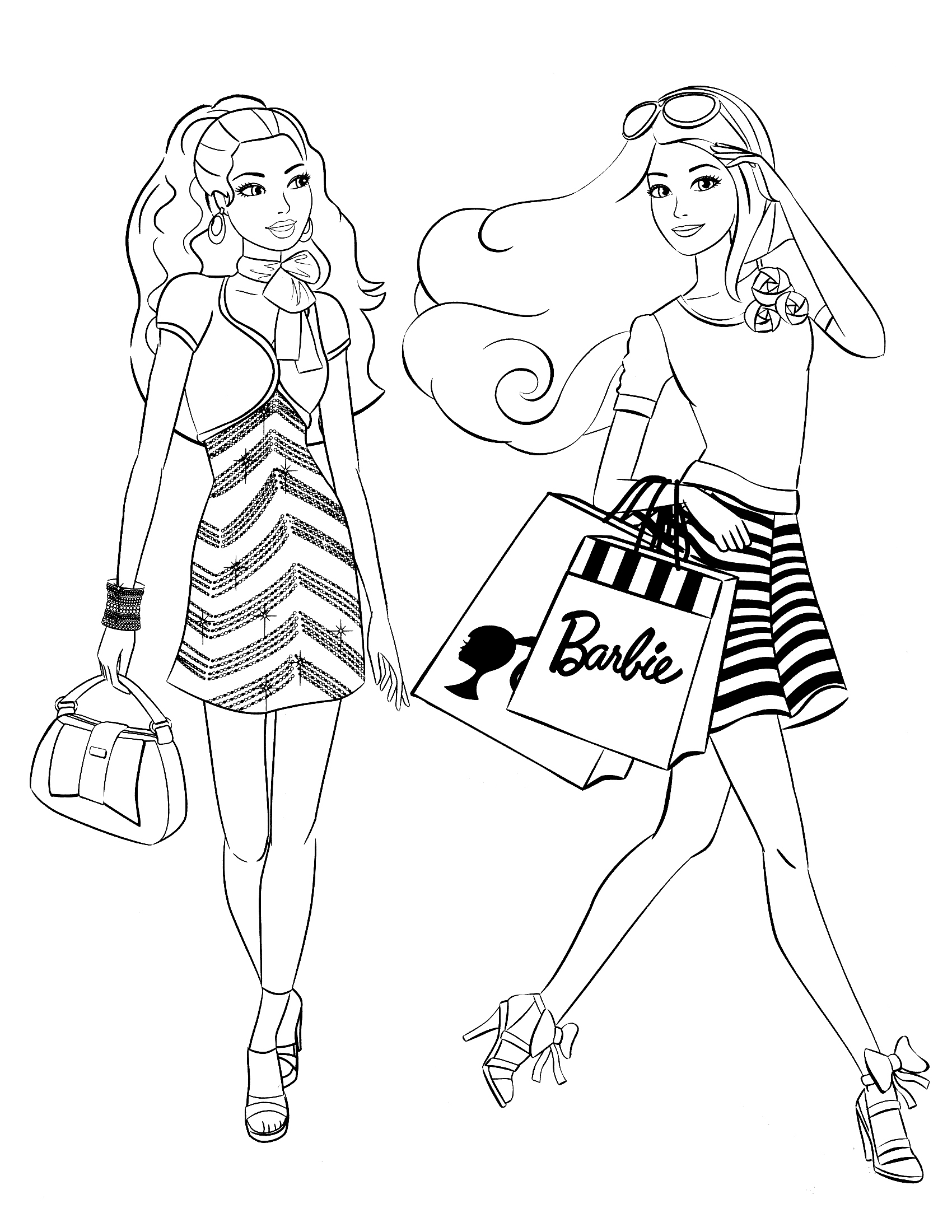 Barbie Coloring Sheets For Kids Printable Barbie Coloring Pages