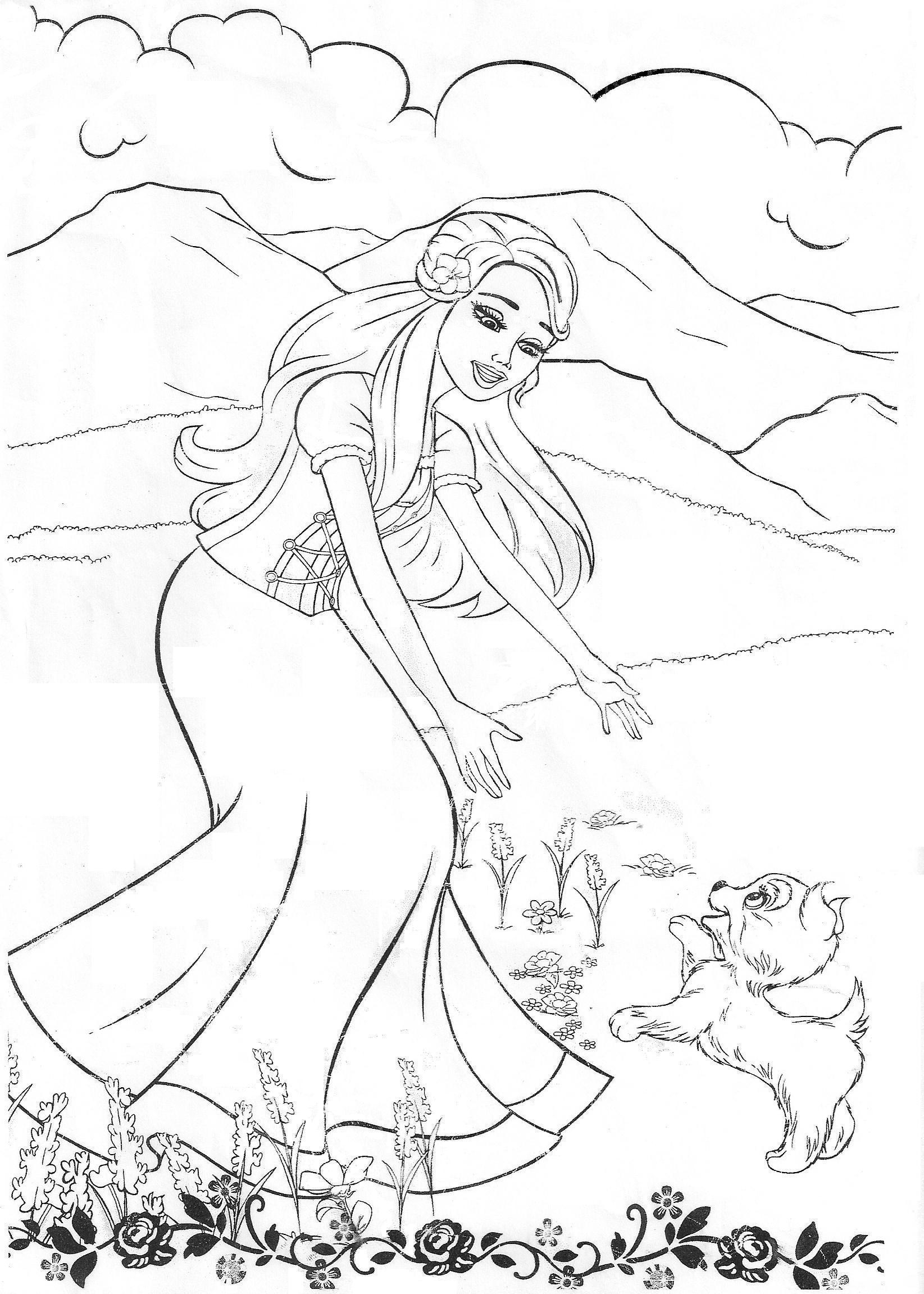 Barbie Printable Coloring Sheets