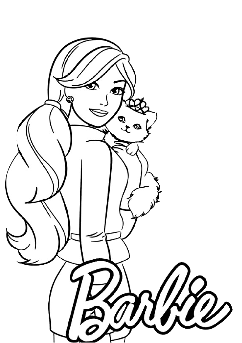 Barbie Printable Coloring Sheets
