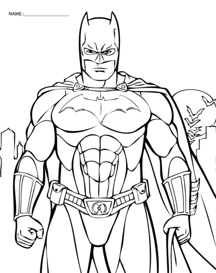 Batman Printable Coloring Pages For Kids