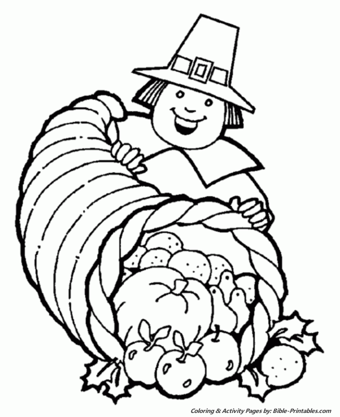 Bible Printables Thanksgiving Scenes And Fun Coloring Pages 