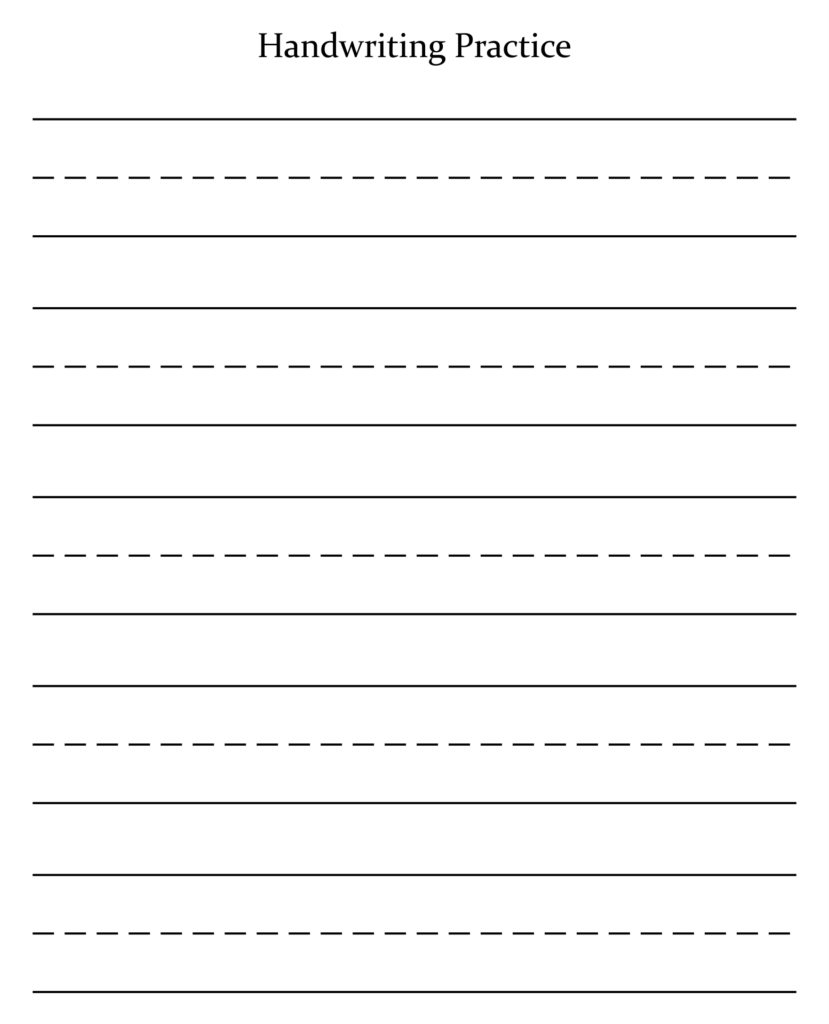 Blank Cursive Writing Paper Printable Worksheets