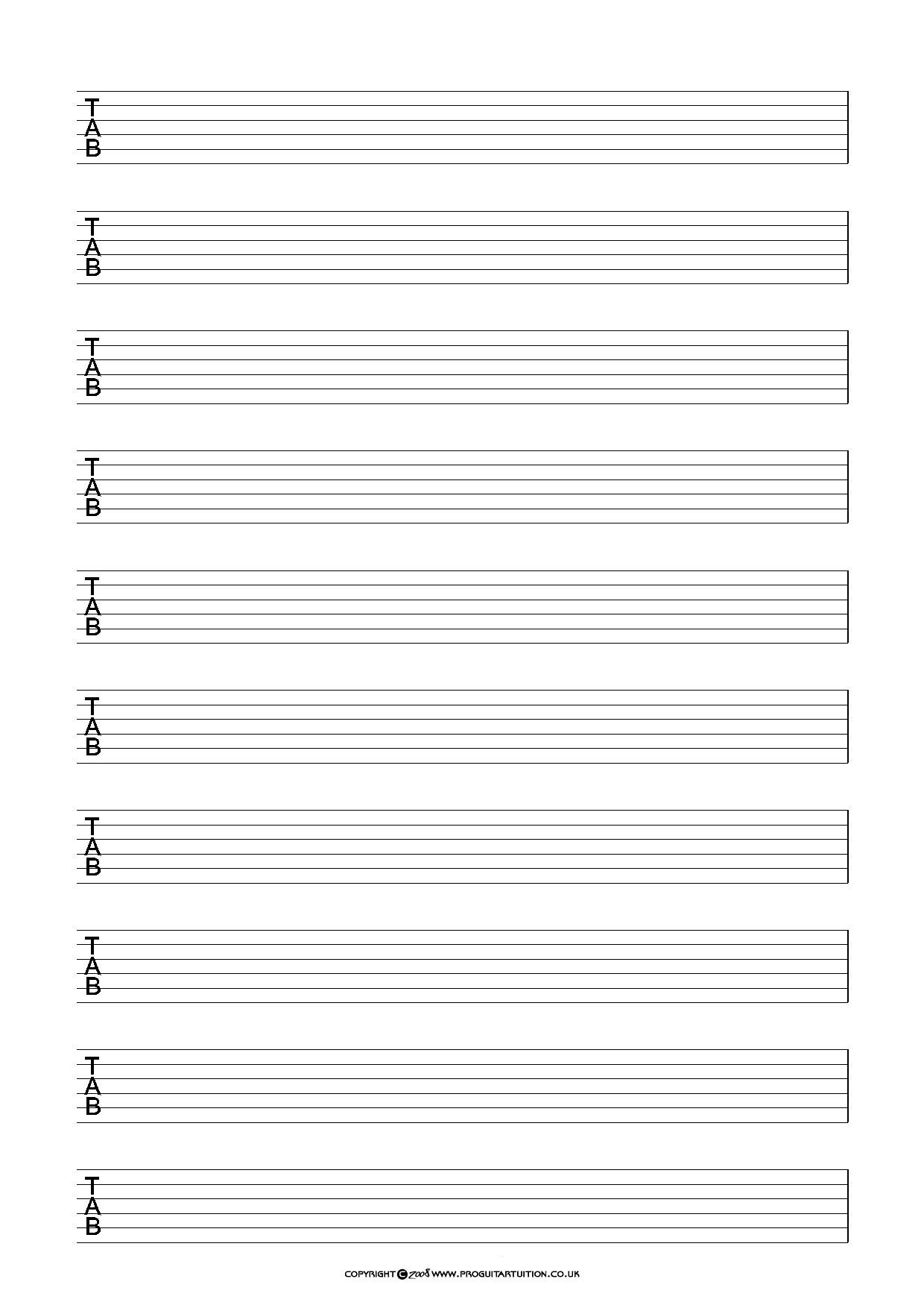 Blank Guitar Music Sheets Printable Printable Calendars AT A GLANCE