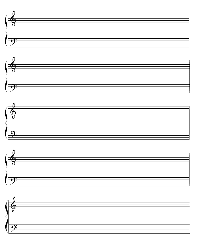 Blank Printable Music Sheets