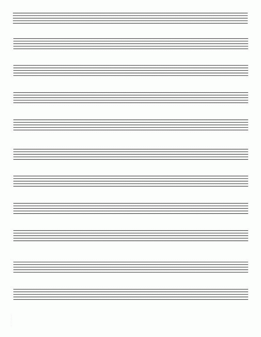 Blank Printable Music Sheets