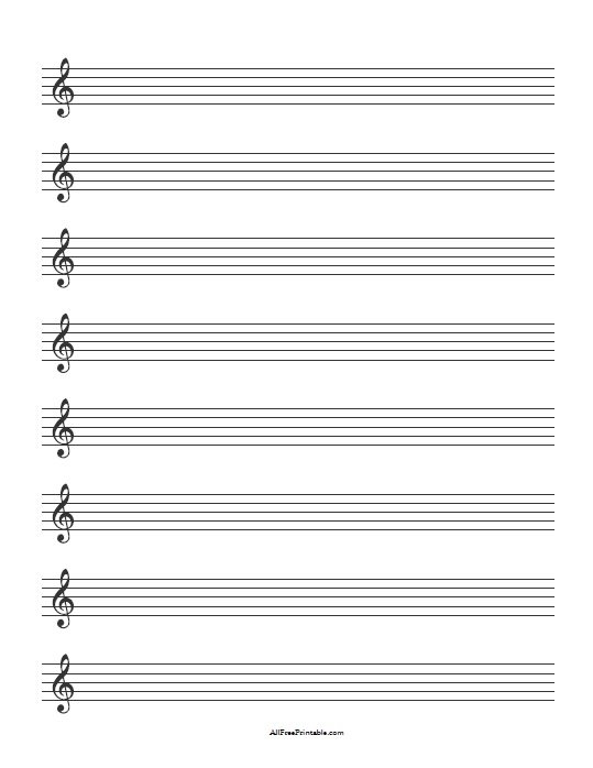 Blank Sheet Music Free Printable