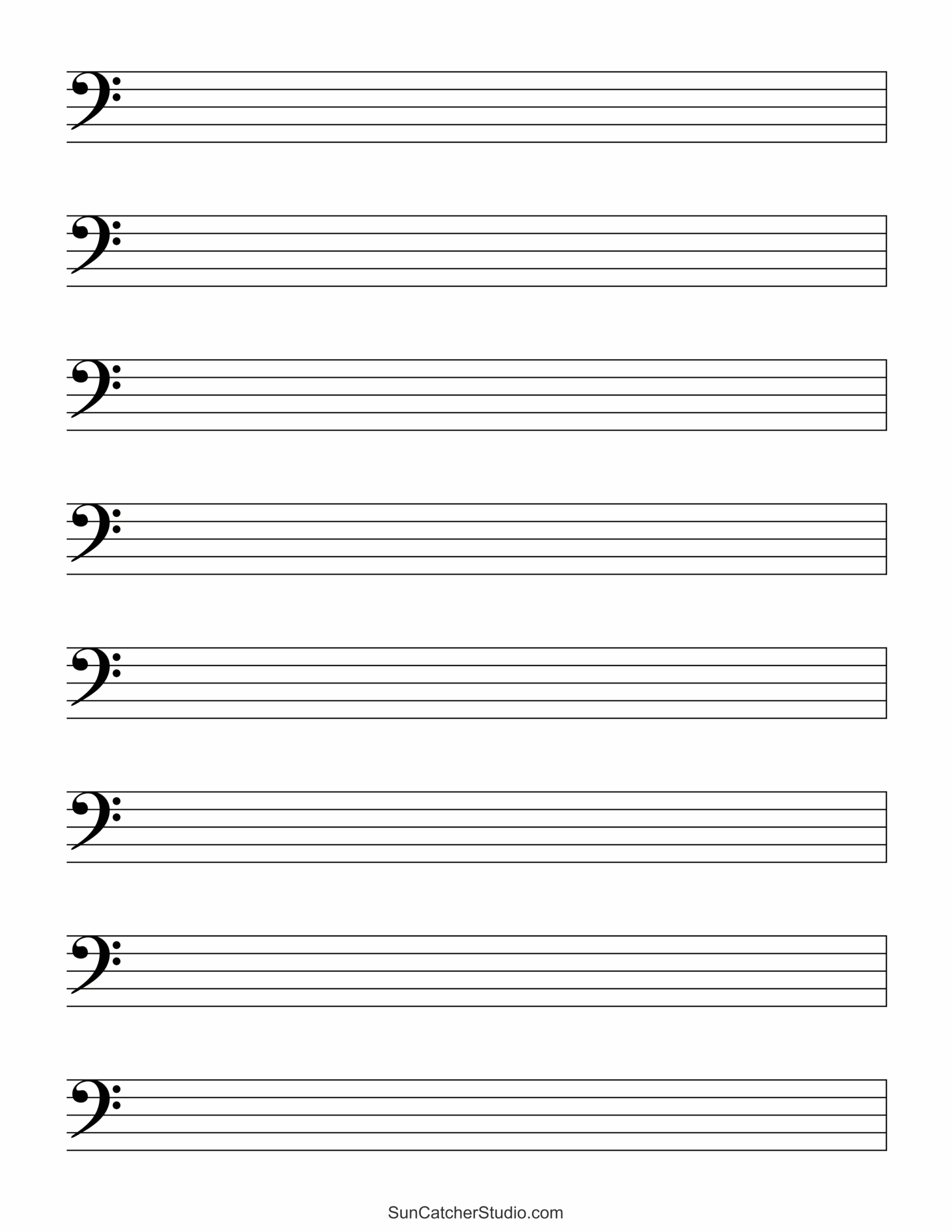 Blank Sheet Music Free Printable Staff Paper Free Printables