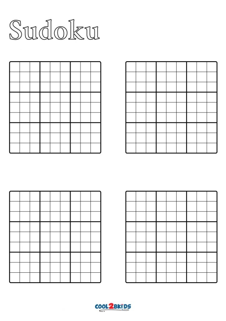 Blank Sudoku Printable Sheets