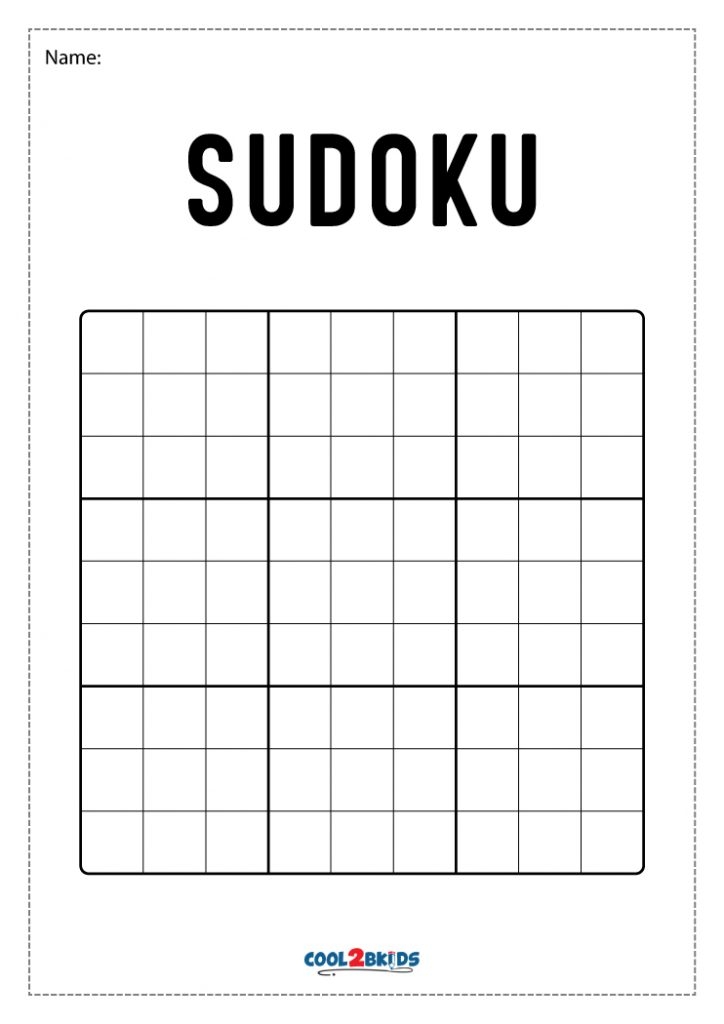 Blank Sudoku Printable Sheets