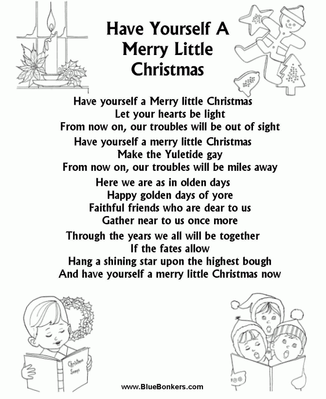 BlueBonkers Have Yourself A Merry Little Christmas Free Printable 