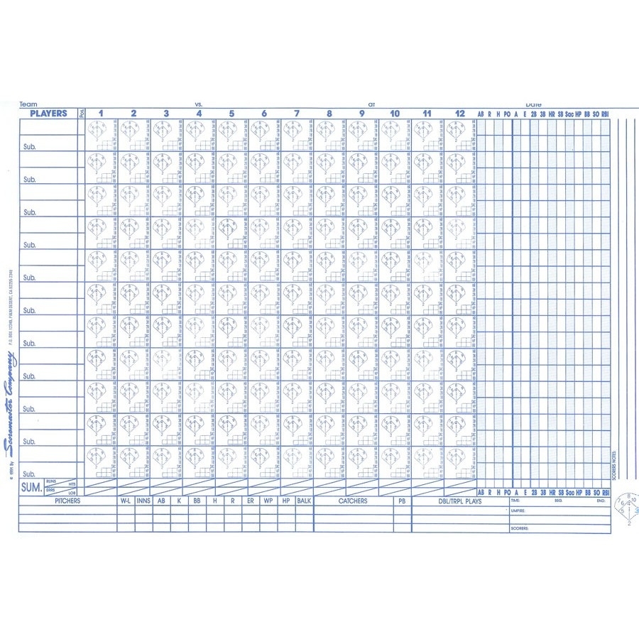 C s Peterson 39 s Scoremaster Baseball Softball Scorebook Sports 