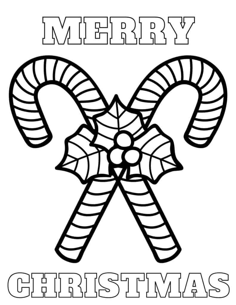 Candy Cane Coloring Pages Printable Pdf Coloringfolder Printable