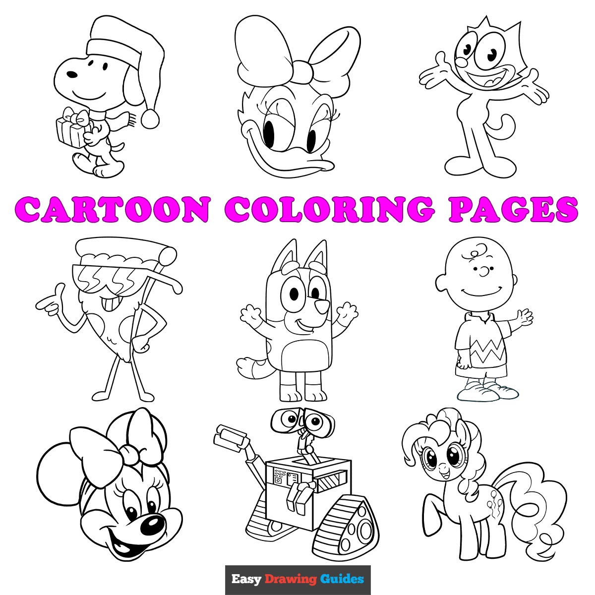 Cartoon Coloring Pages 30 Free Printable Sheets For Kids NBKomputer