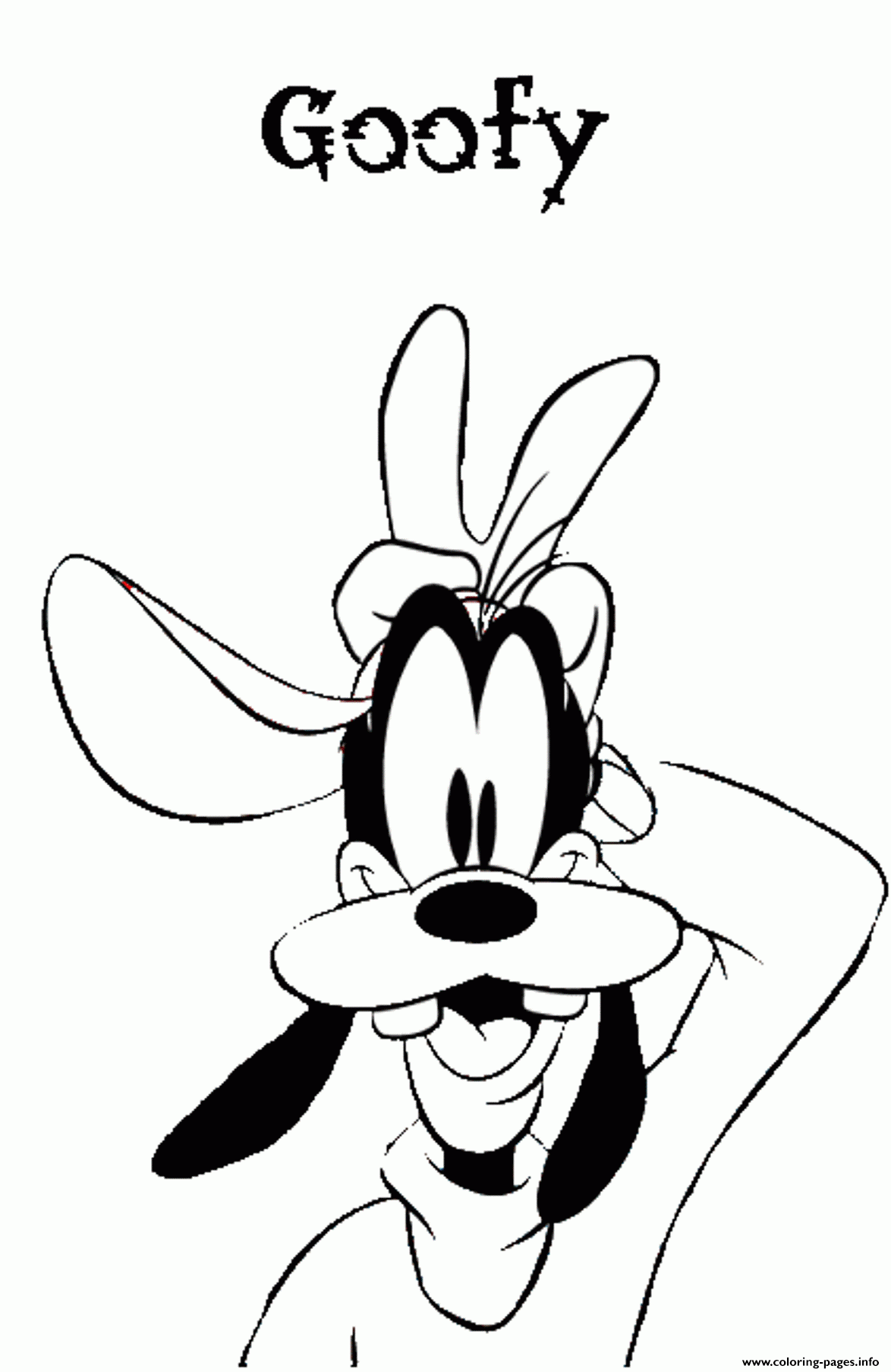 Cartoon Disney Goofy 1ecd Coloring Page Printable