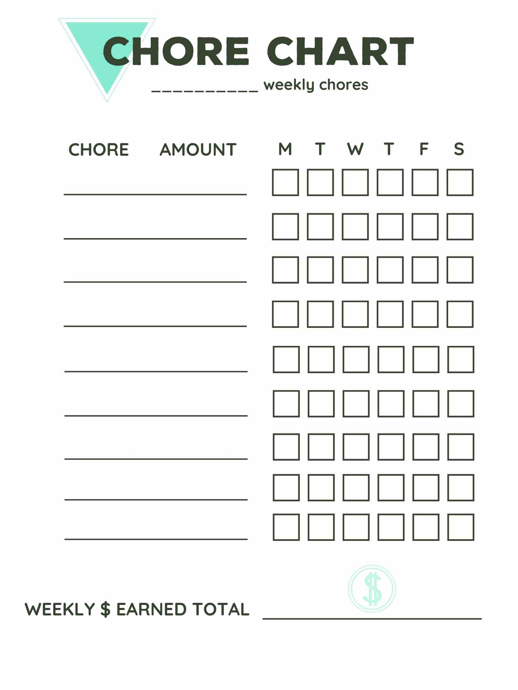 Chore Chart For Adults Printable Free Image To U