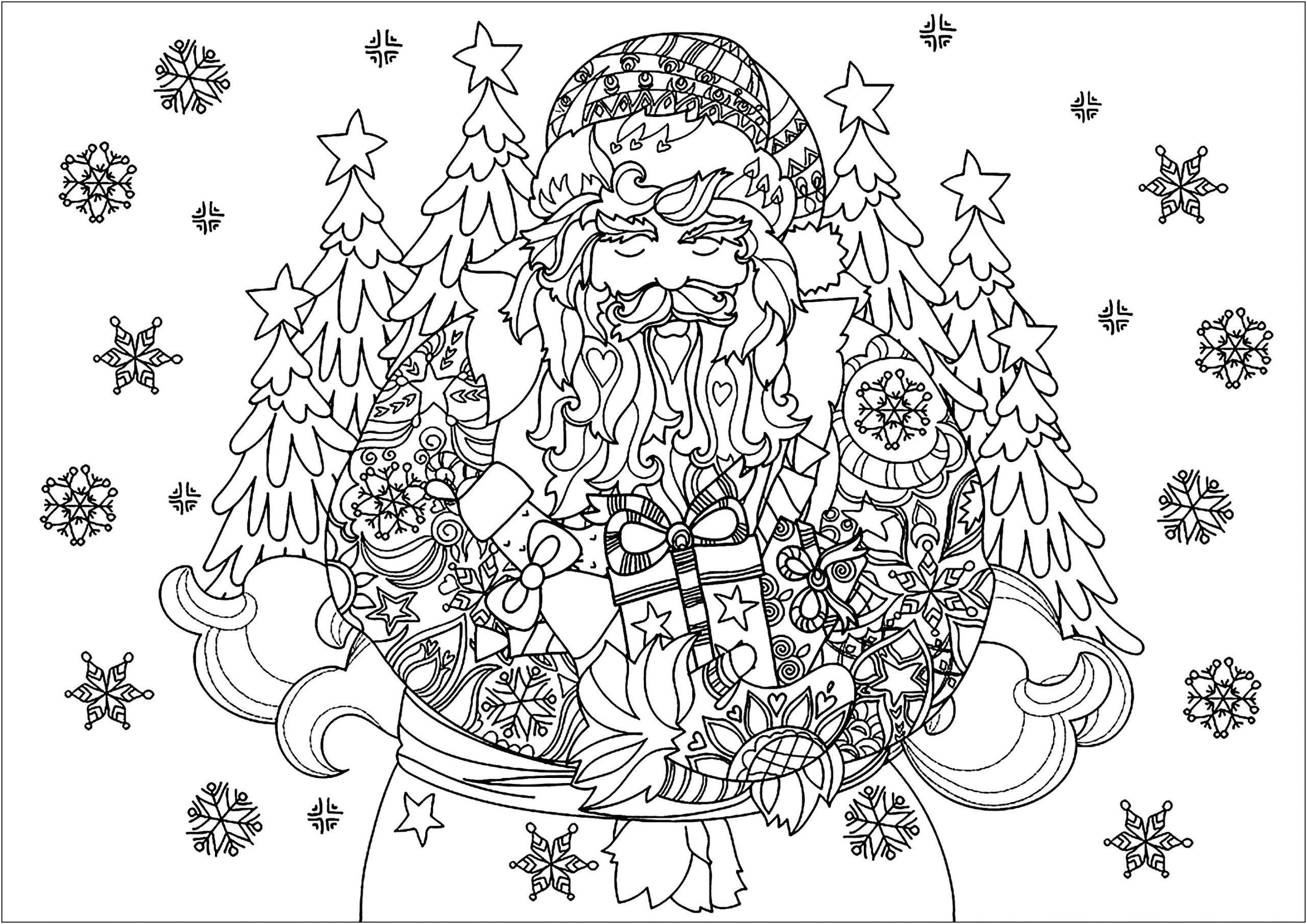 Christmas Coloring Pages Adults Printable Pdf