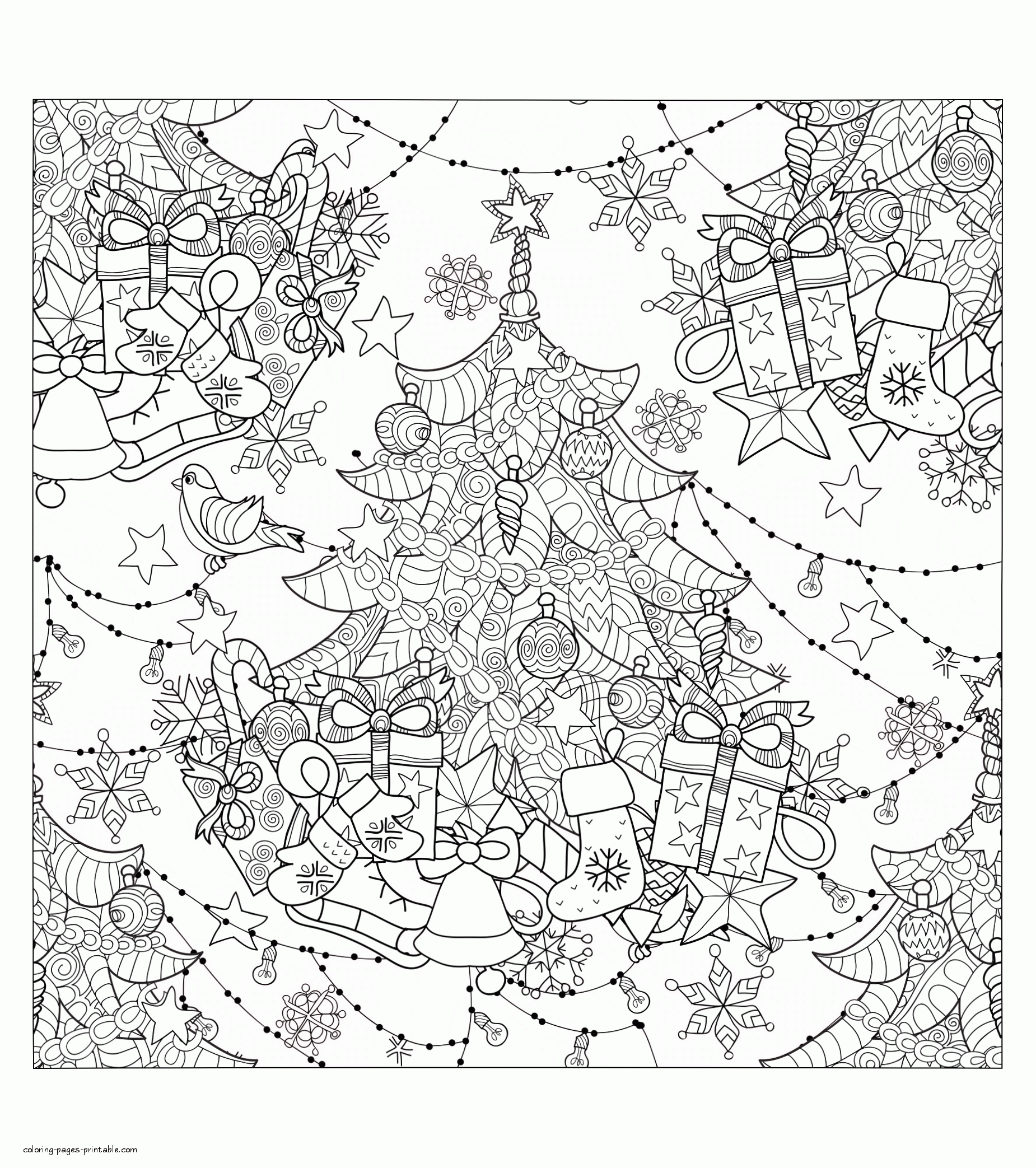 Christmas Coloring Pages For Adults Coloring Christmas Pages Adults 