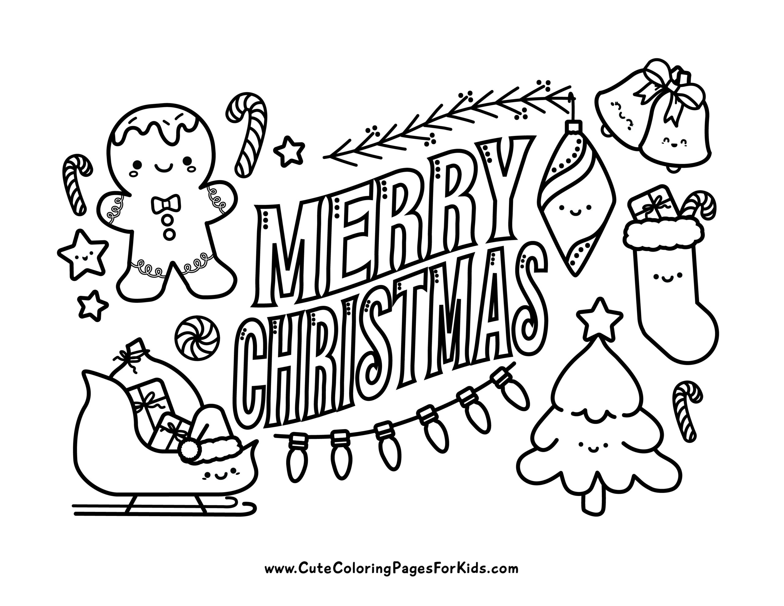 Christmas Coloring Pages Free Printable For Kids Free Coloring Sheet