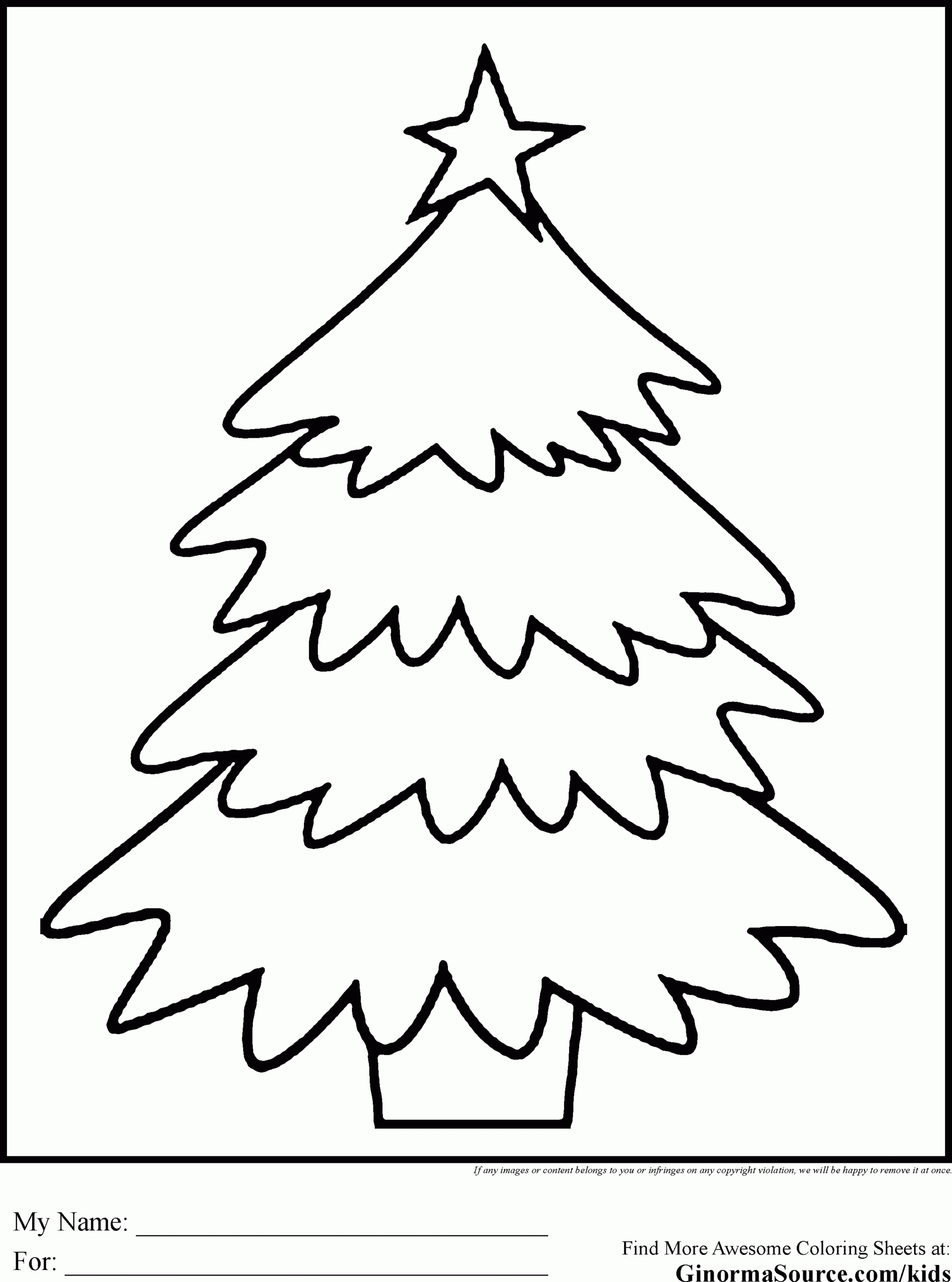 Christmas Tree Printable Coloring Page Printable New Year Banners