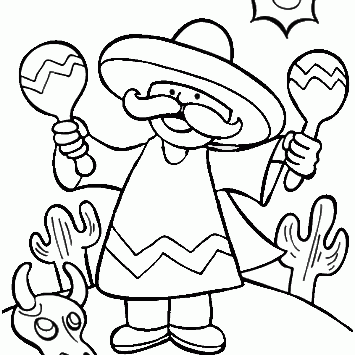 Cinco De Mayo Coloring Pages Printable Coloring Home