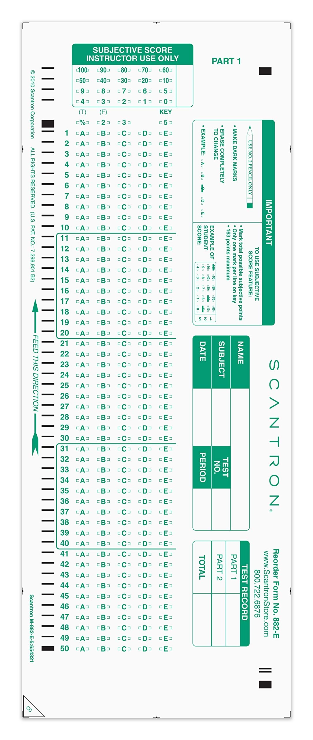 Cogat Form Scantron Sheet Printable Printable Forms Free Online