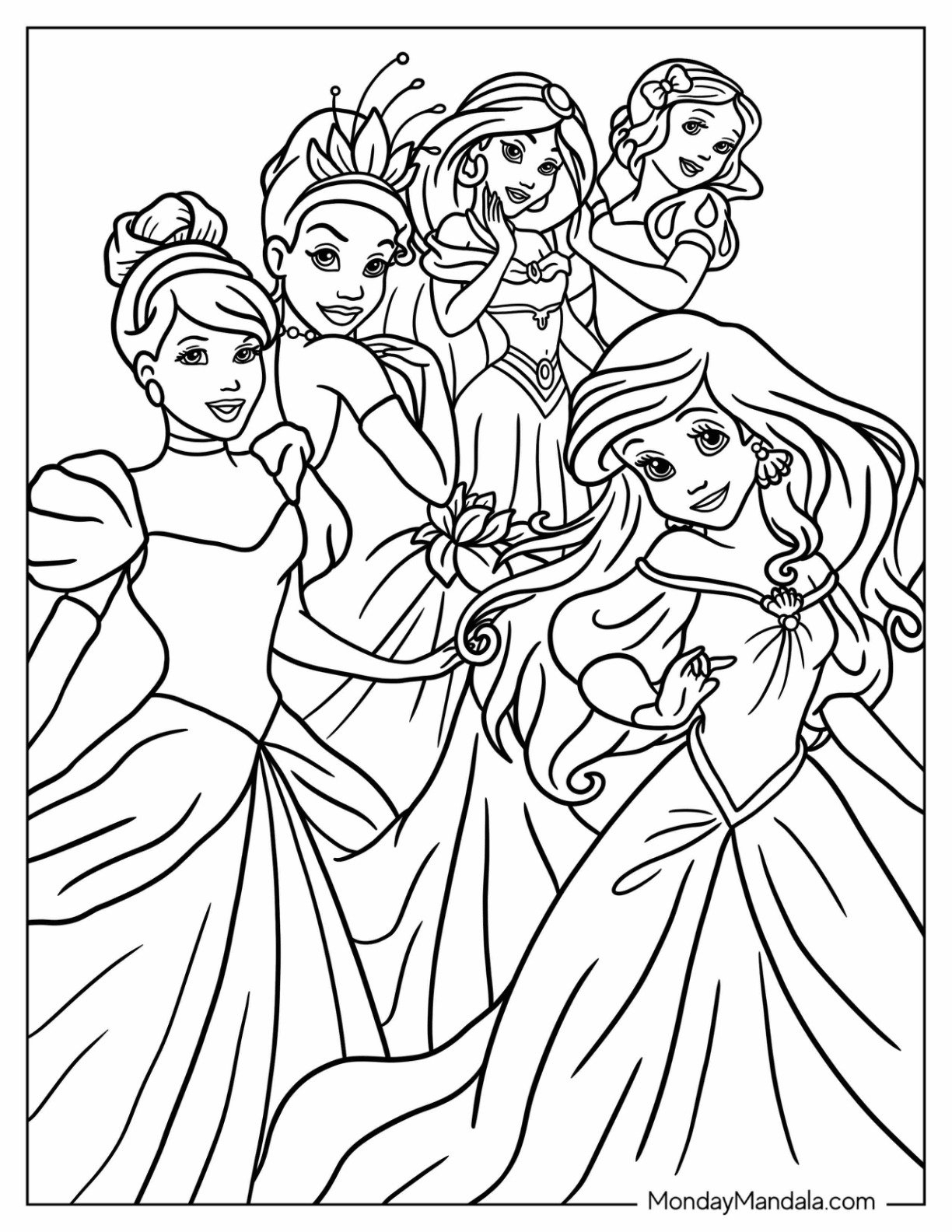 Coloring Page Disney Princess Coloring Pages Princess Coloring Pages 