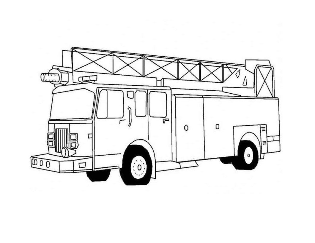 Coloring Pages Fire Truck Printable