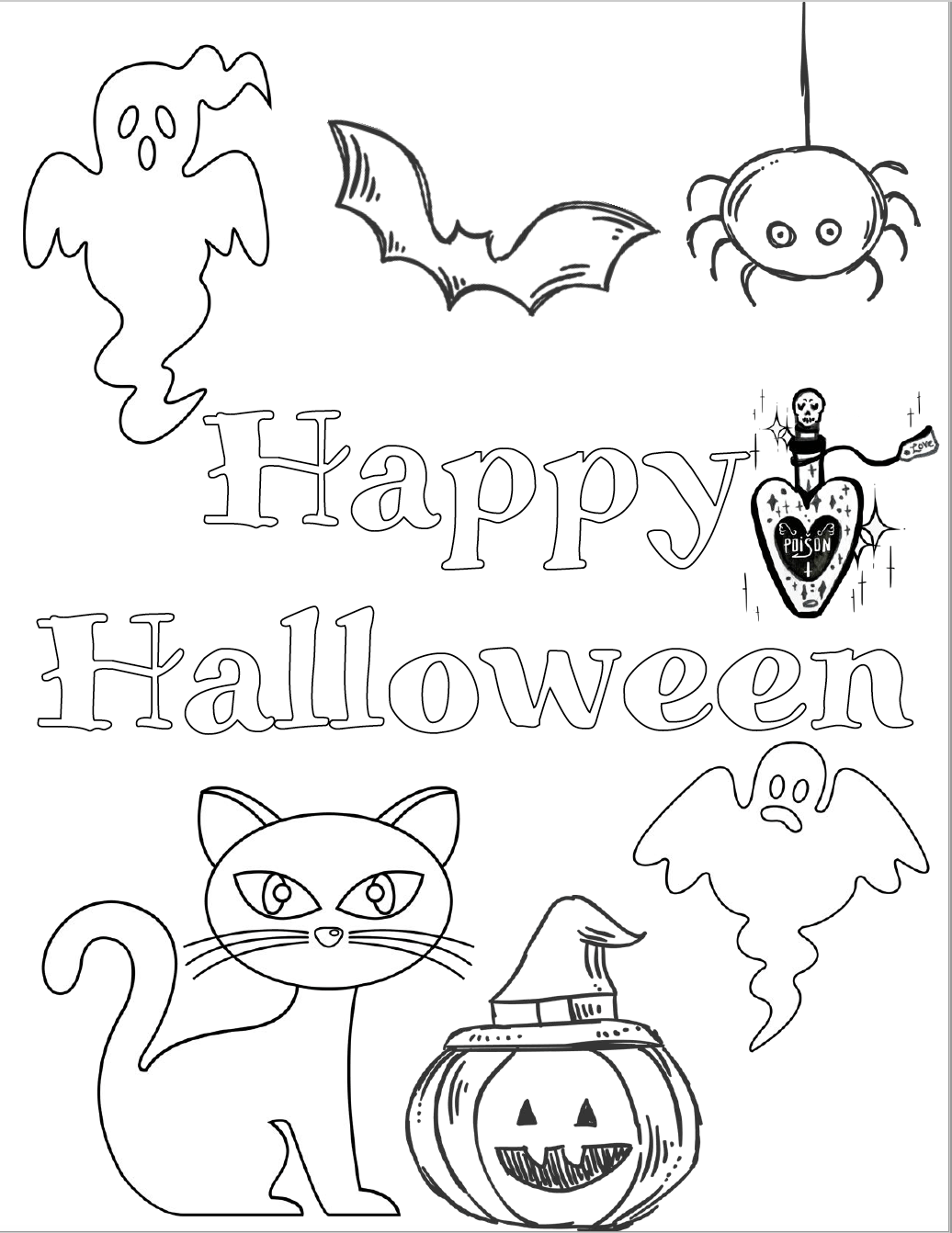 Coloring Pages Free Printable Halloween At Coloring Page