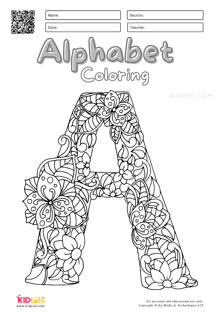 Coloring Sheets Alphabet