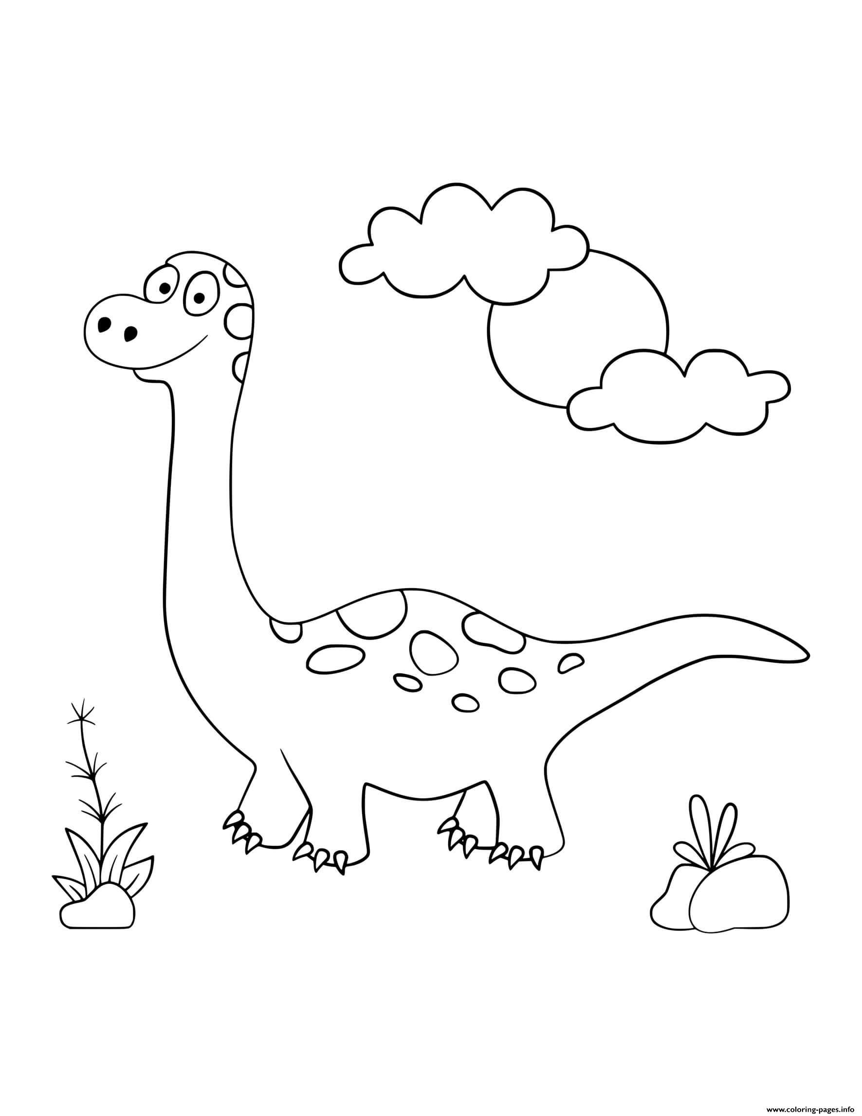 Coloring Sheets Of Dinosaurs For Preschoolers