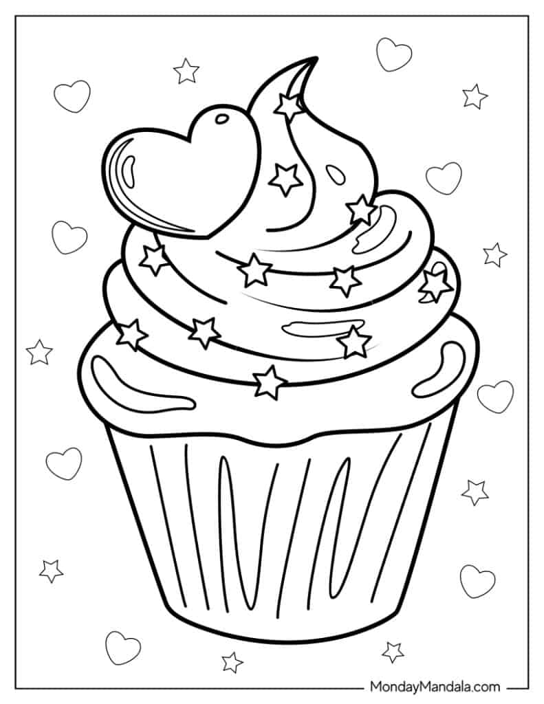 Cupcake Coloring Page Free Printable Coloring Pages 49 OFF
