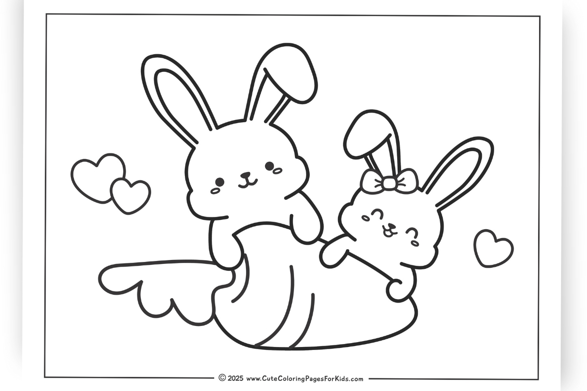 Cute Bunny Coloring Pages Free Printable Infoupdate