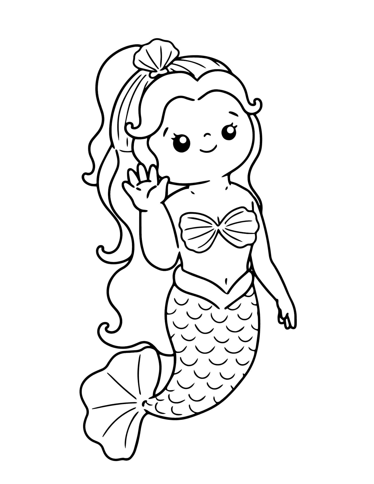 Cute Mermaid Coloring Sheets Coloring Pages